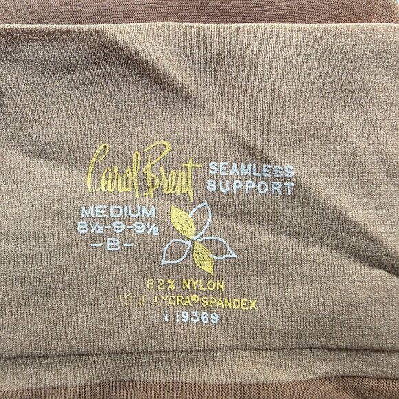 Carol Brent Support Hosiery Seamless Stockings Nylon Lyca Lightweight Sheer - Picture 7 of 7